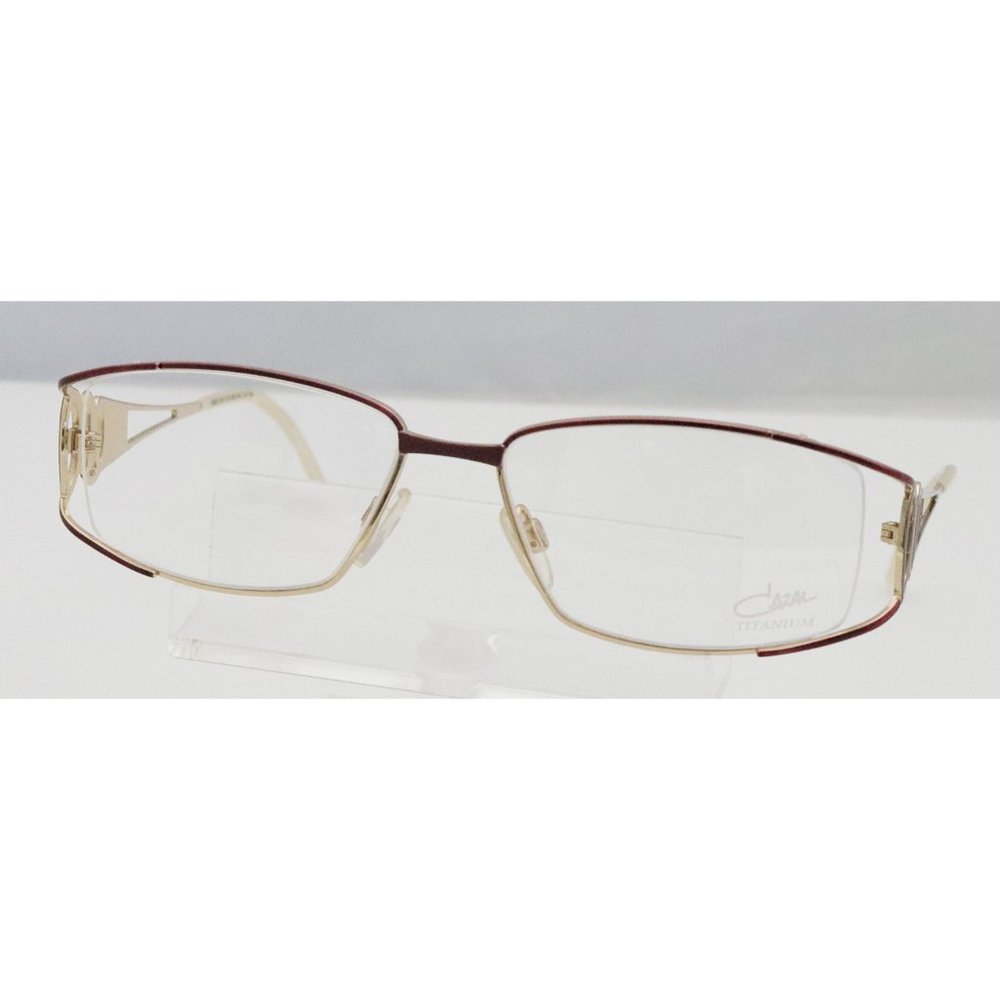 New Women's Cazal Burgundy & Gold Eyeglasses